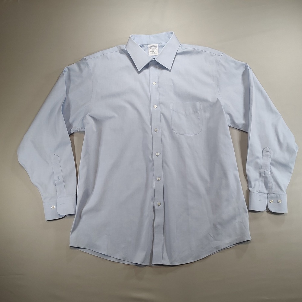 Brooks Brothers Light Blue 2XL Non Iron Regent Dress Shirt Mens 17 34/35 108B